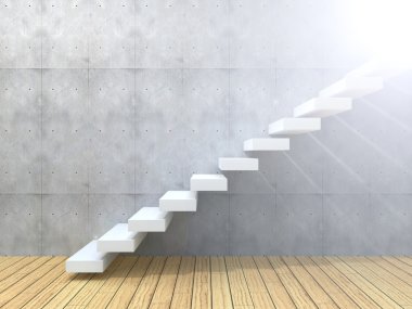 kavramsal beyaz taş basamaklar