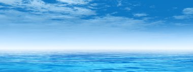okyanus su dalgaları ve gökyüzü 