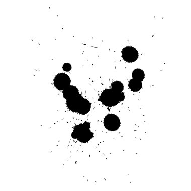 siyah damla siluetleri