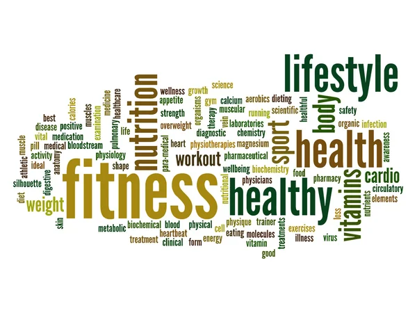 Fitness word cloud — Stock Photo, Image