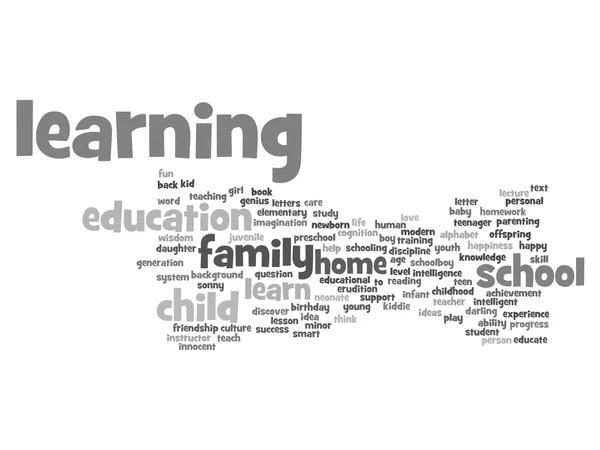 Kind onderwijs abstracte word cloud — Stockfoto