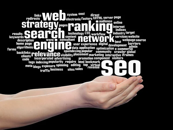 SEO word cloud — Stockfoto