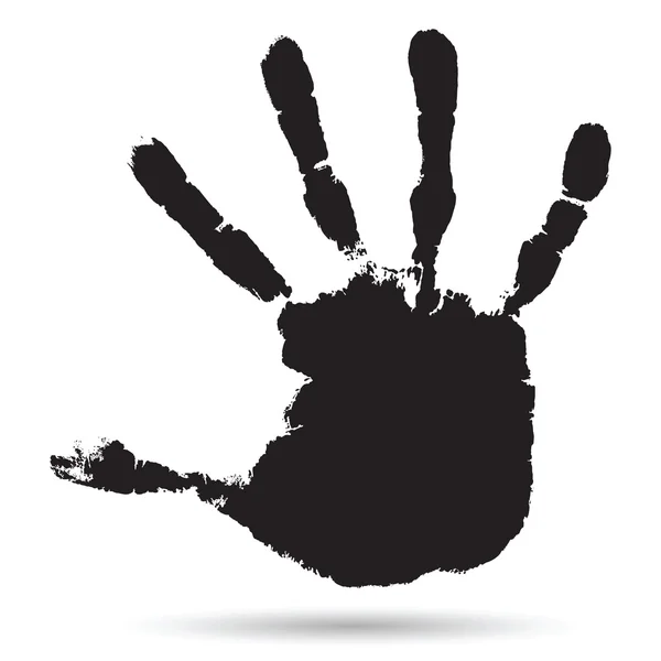 검은 인간의 손 자국 — 스톡 사진