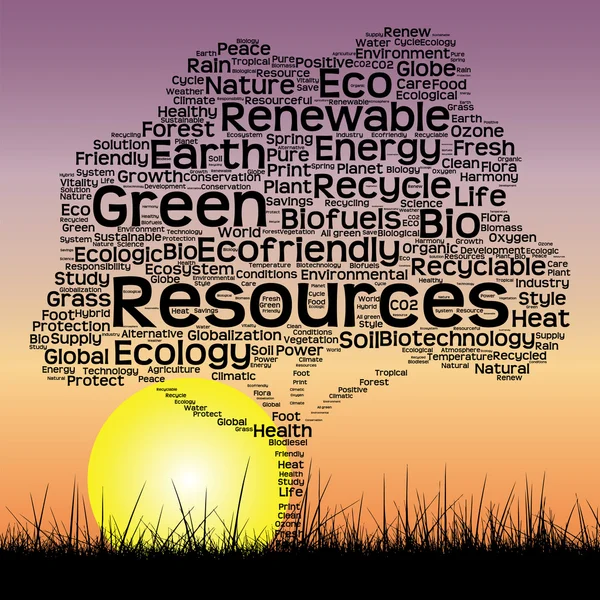 Ecology text word cloud — Stock Photo, Image