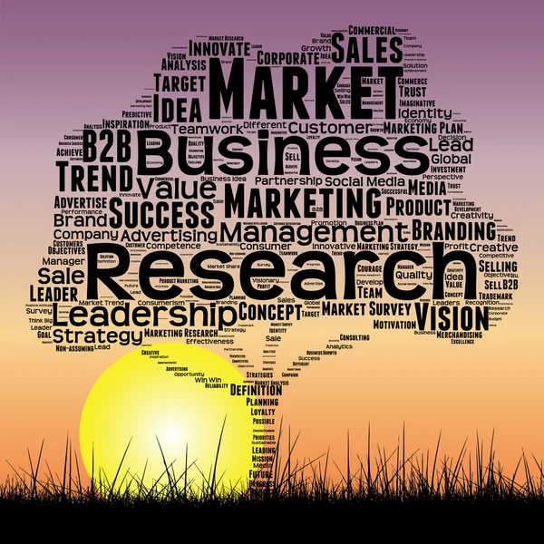 Business träd word cloud — Stockfoto