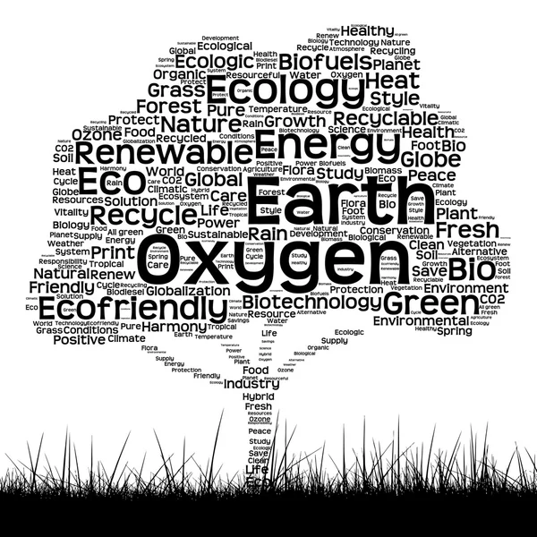 Ecology text word cloud — Stock Photo, Image