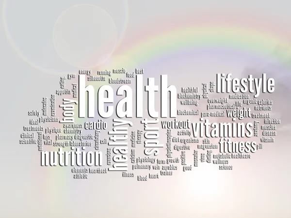 Health abstract word cloud — Stock Photo, Image