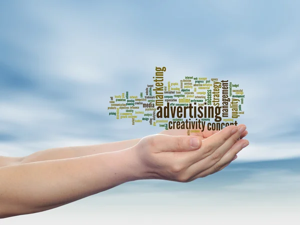 Advertising word cloud — Stock Photo, Image