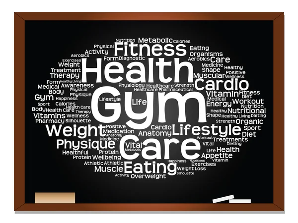 Abstract health, nutrition word cloud — Stock Photo, Image