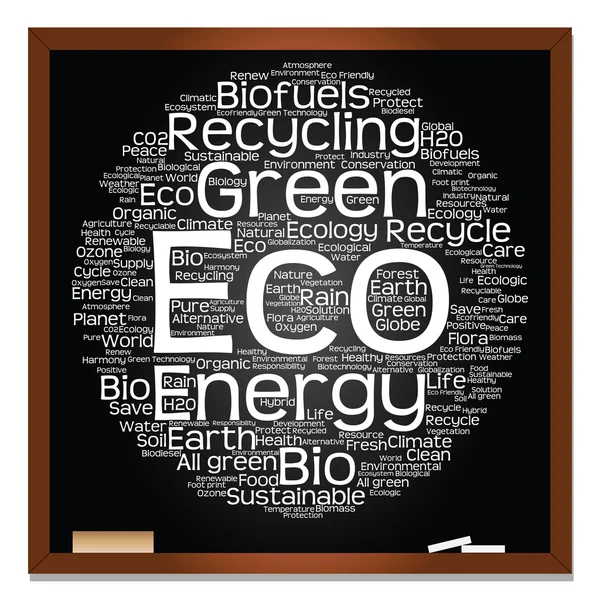 Conservation word cloud  on blackboard — Stock Photo, Image