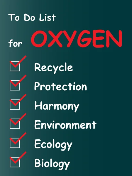 Pizarra de texto de oxígeno — Foto de Stock