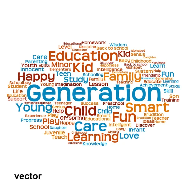 Koulutus Word Cloud — vektorikuva