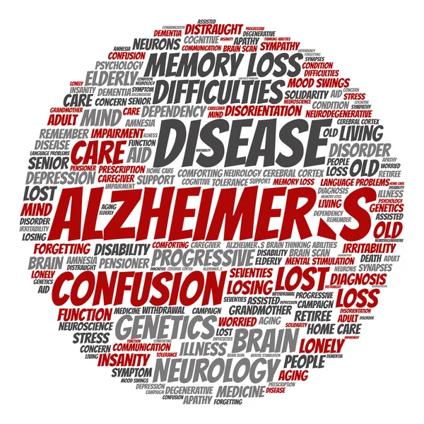 Alzheimer woord wolk — Stockfoto