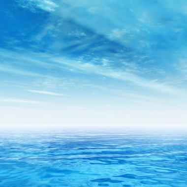 Dalgalar ve gökyüzü cennet