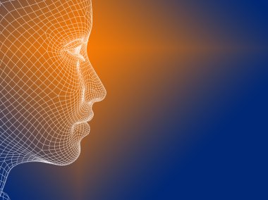 Tel kafes genç kadın yüzü