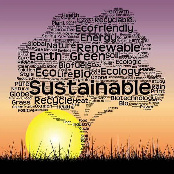 Ecology text word cloud — Stock Photo, Image