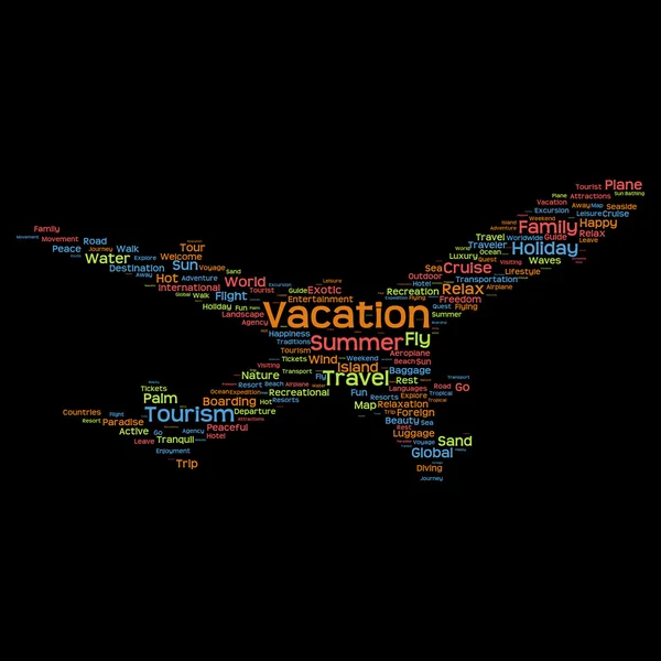 Tourism word cloud — Stock Photo, Image