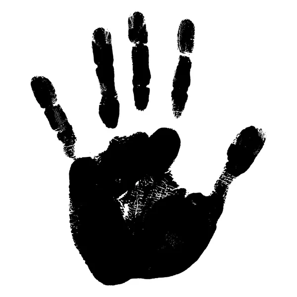 Schwarze Farbe menschliche Hand — Stockfoto