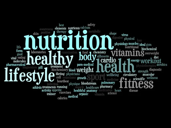 Gezondheid word cloud — Stockfoto