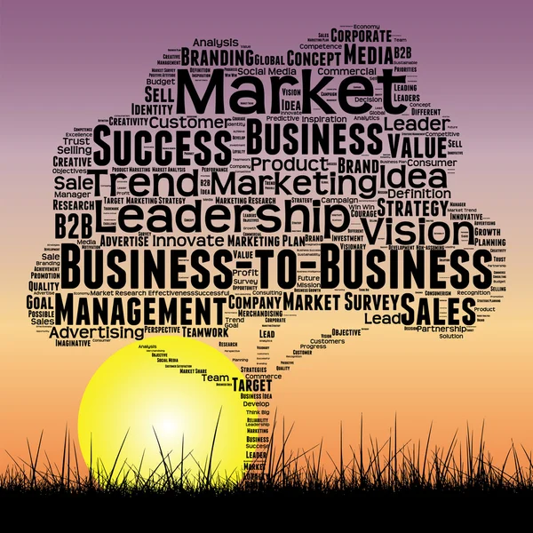 Business tree word cloud — Stock Photo, Image