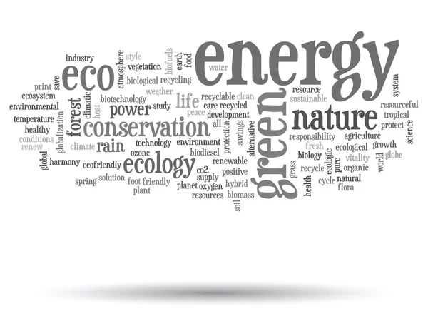 Ekologi word cloud text — Stockfoto