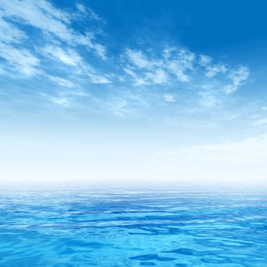 okyanus su dalgaları ve gökyüzü 
