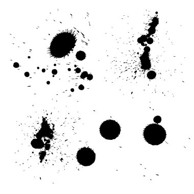 yaratıcı ıslak noktalar siluetleri