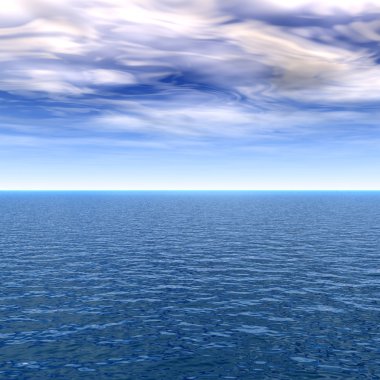okyanus su dalgaları ve gökyüzü 