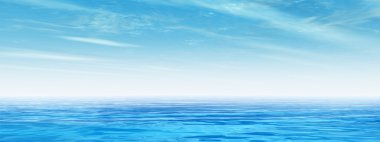 okyanus su dalgaları ve gökyüzü 