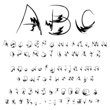 karalama boya yazı tipi 