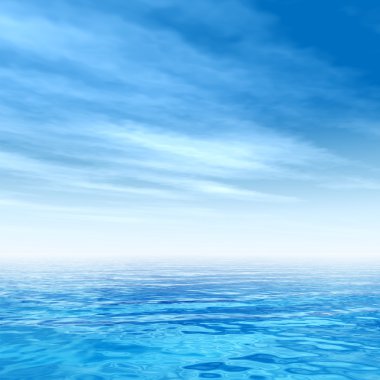 Dalgalar ve gökyüzü cennet