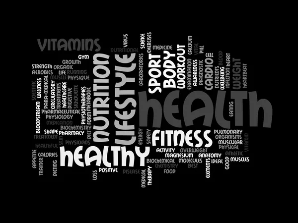 Gezondheid word cloud — Stockfoto