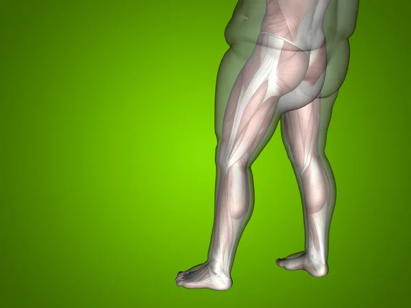 Berat badan vs ramping pria fit — Stok Foto