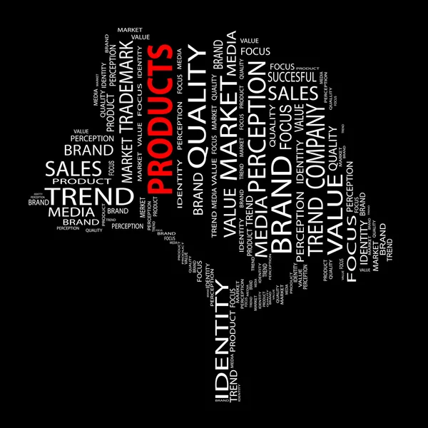 Products word cloud — Stock Photo, Image