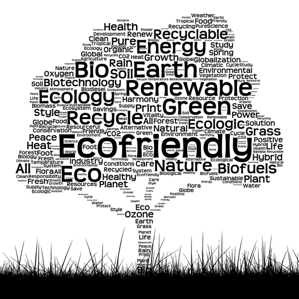 Ecology text word cloud — Stock Photo, Image