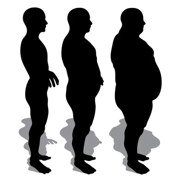 太りすぎの vs スリムな男 — ストック写真