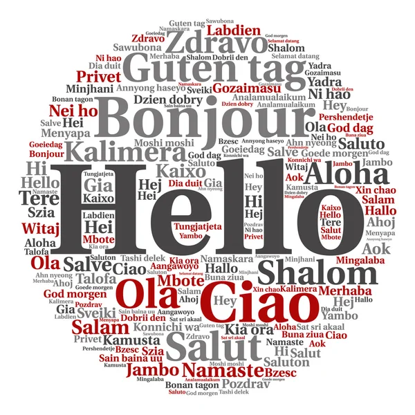 Greeting international word cloud — Stock Photo, Image