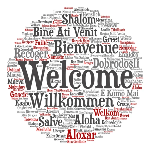 Greeting international word cloud — Stock Photo, Image