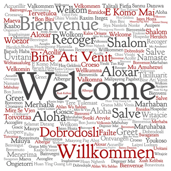 Greeting international word cloud — Stock Photo, Image