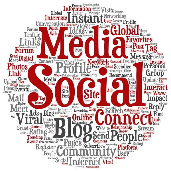 Social media marketing word cloud — Stock Photo, Image