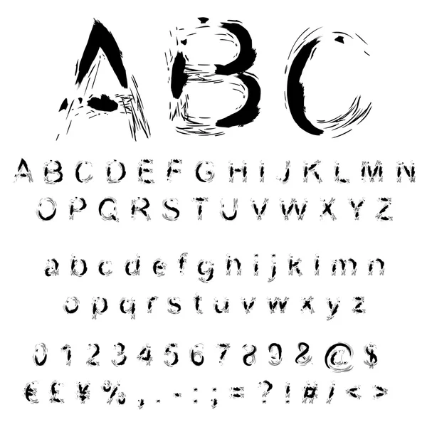 Scribble verf lettertype — Stockfoto