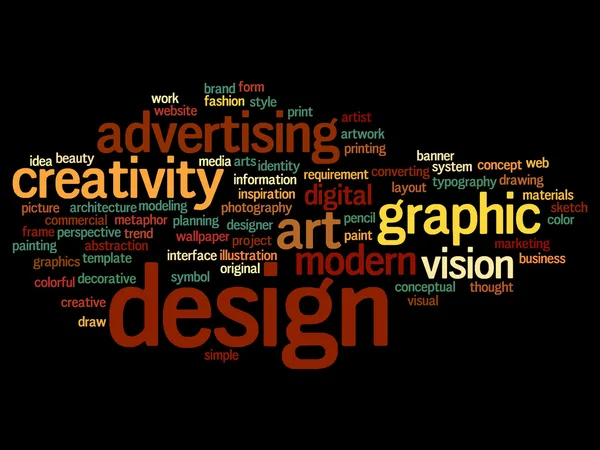 Art graphic design word cloud — Stock Photo, Image