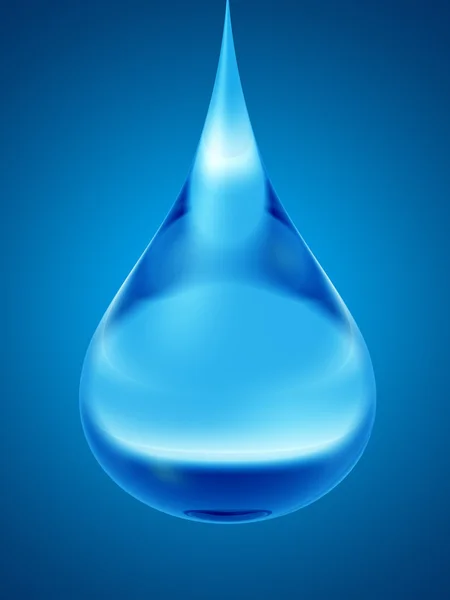 Water liquid drop falling — Stock Photo, Image