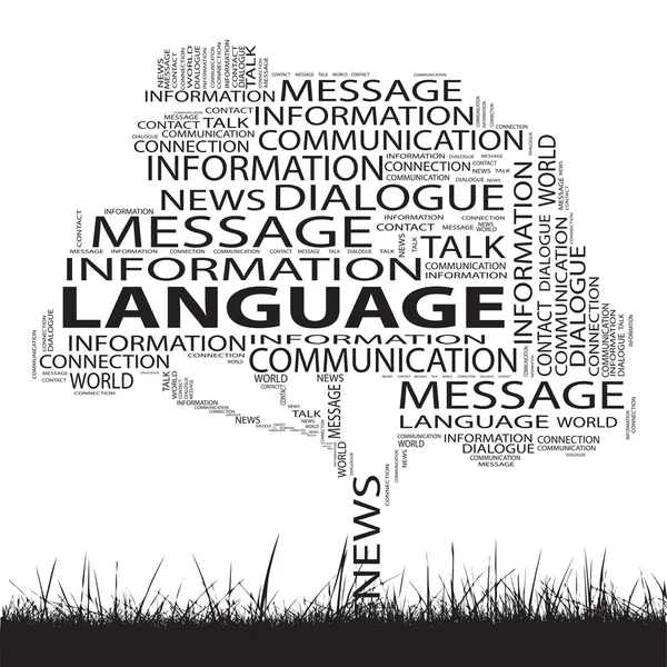 Contact boom en gras word cloud — Stockfoto