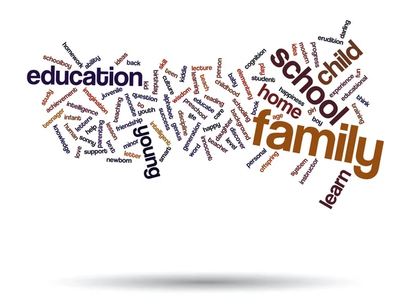 Educação Word Cloud — Vetor de Stock