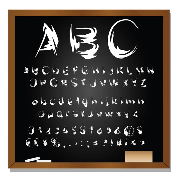 Χειρόγραφη, σκίτσο γραμματοσειρά — Διανυσματικό Αρχείο