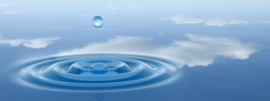 su sıvı damla düşen