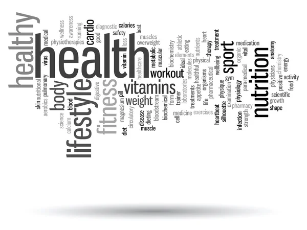 Salud dieta palabra nube —  Fotos de Stock