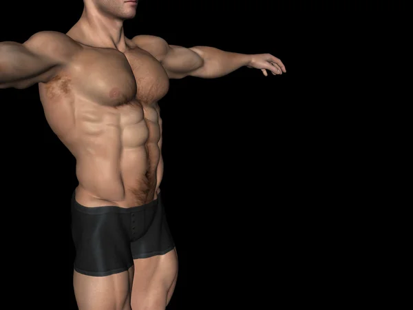 Strong young  man bodybuilder — Stock Photo, Image