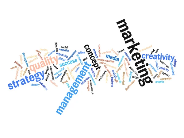 Marketingové slovo mrak — Stock fotografie